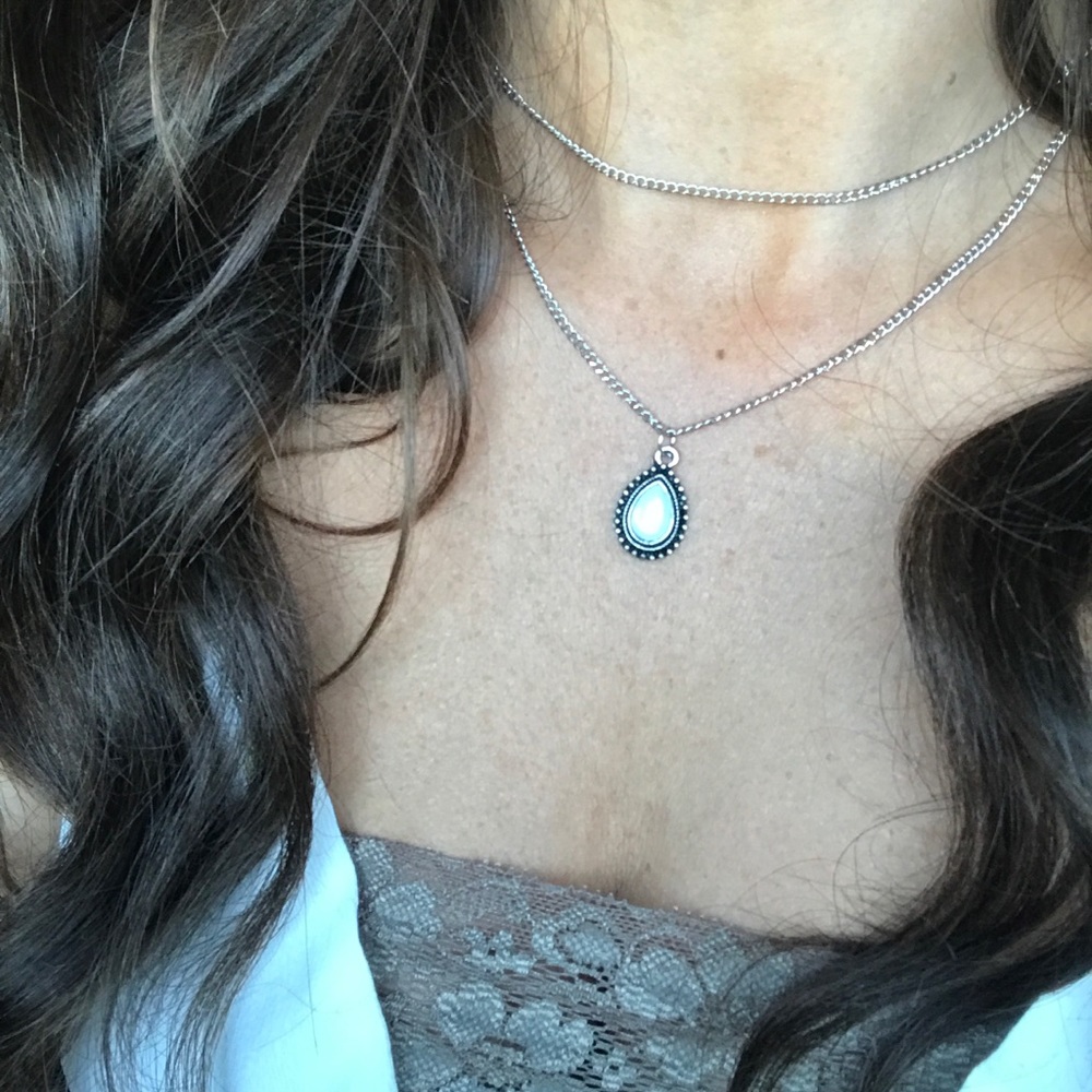 “A Touch of Class” Double chain choker necklace.